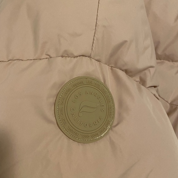 Fabletics Wander Cropped Puffer Jacket In Desert - Picture 8 of 8